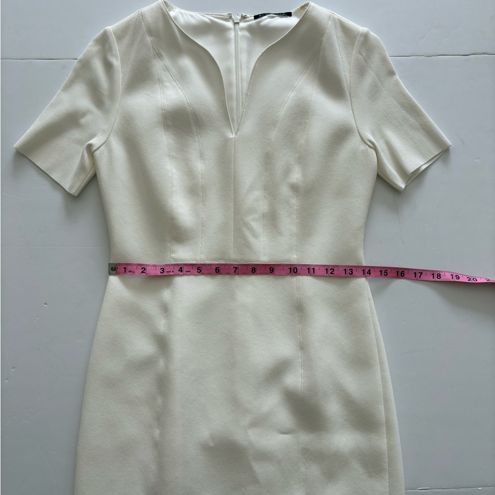 Elie Tahari Structured Cream Dress XS - Picture 7 of 8